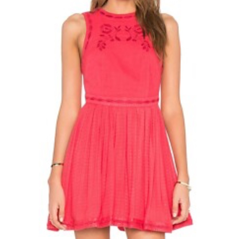 Free People size 8 Embroidered A-line Dress